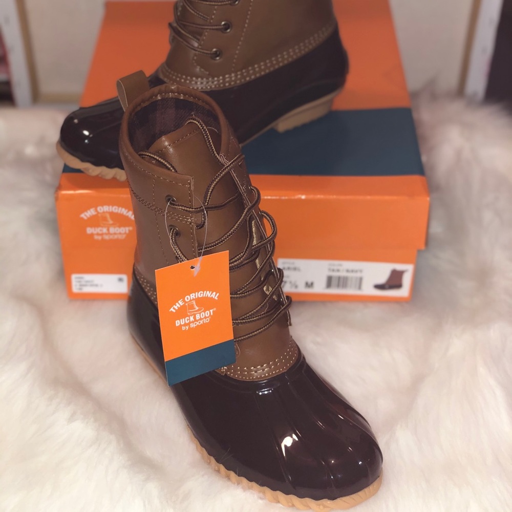 Brand New Orginal Duck Boots Brown/Tan Size: 7 1/2